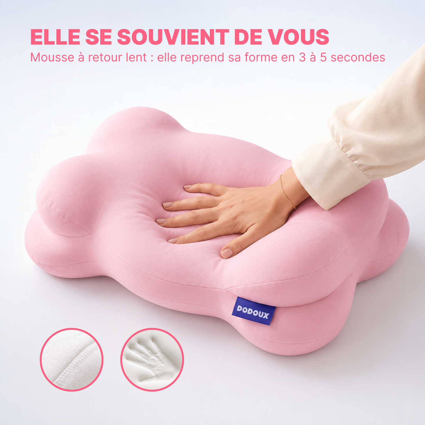 Le Nuage Dodoux Oreiller Ergonomique Adulte à Mémoire de Forme