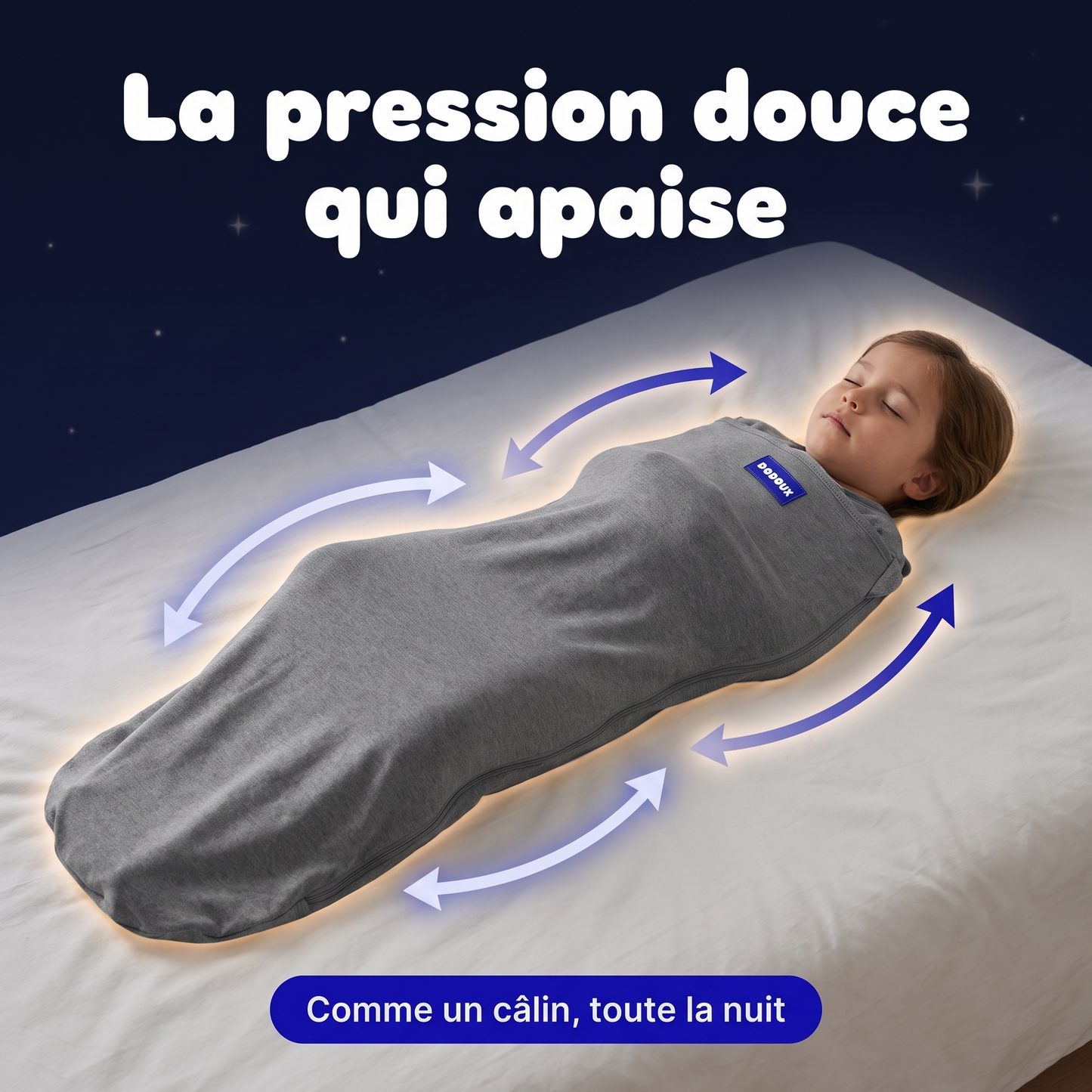Le Câlin Dodoux, le cocon de compression qui apaise le coucher